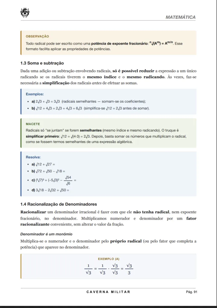 Página real da apostila autoral PM-SP