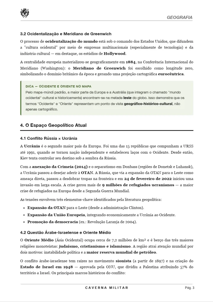 Página real da apostila autoral PM-SP