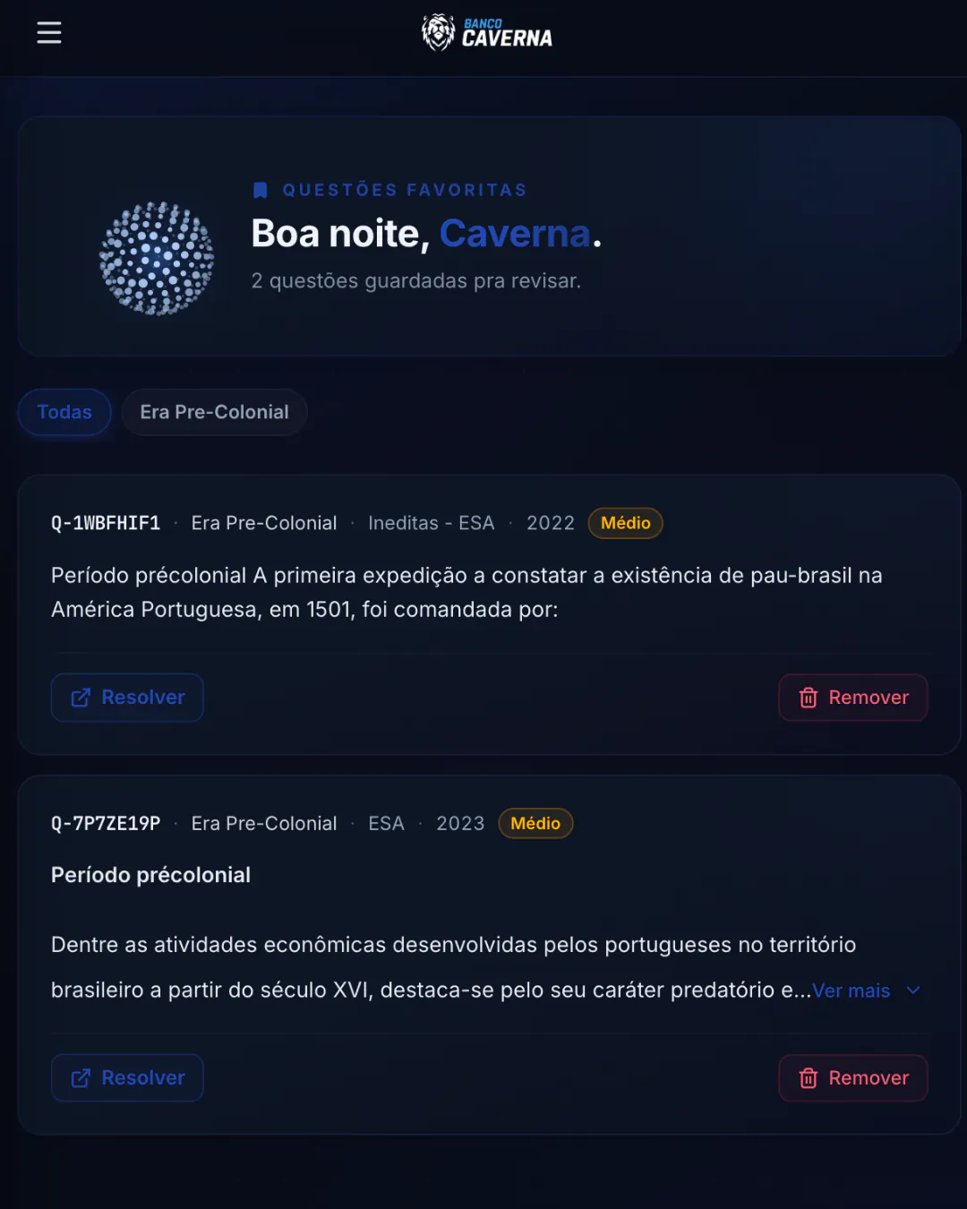 Sua coleção de questões-chave