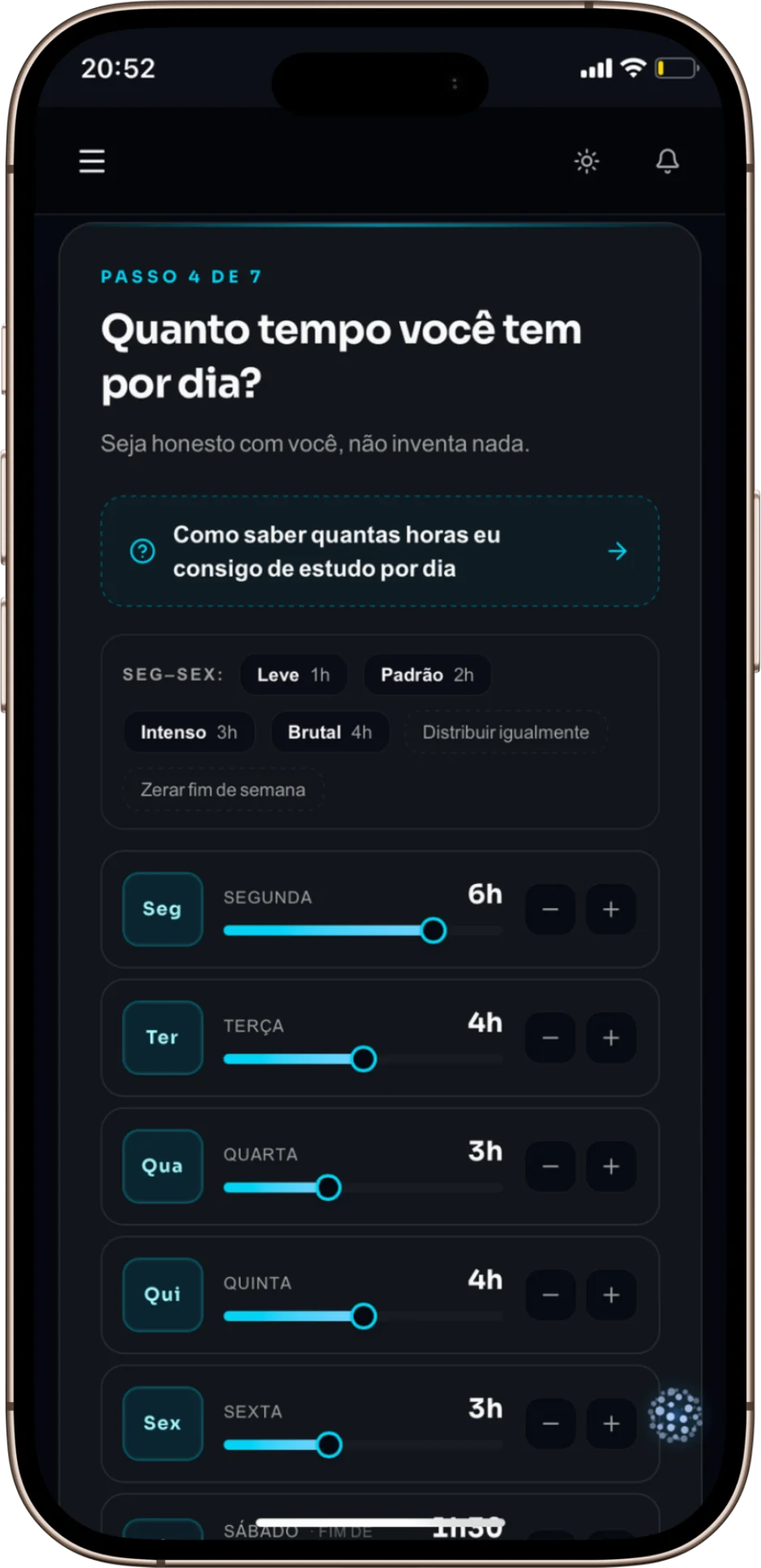Cronograma interativo