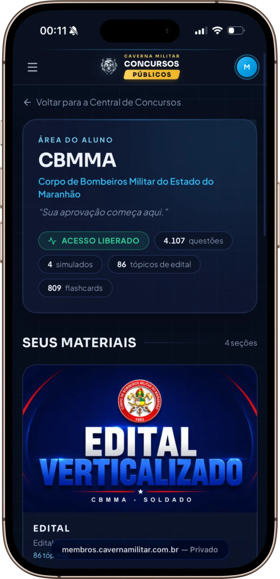 Área do aluno
