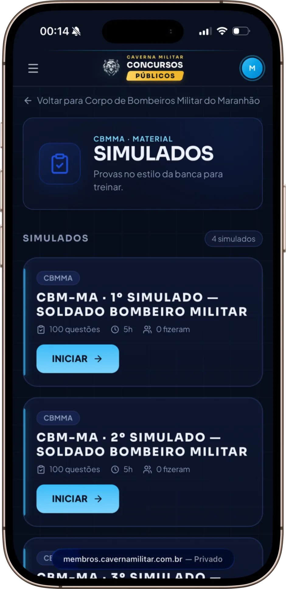 Simulados inéditos