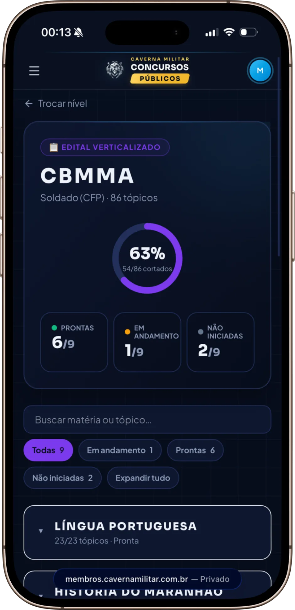 Edital verticalizado