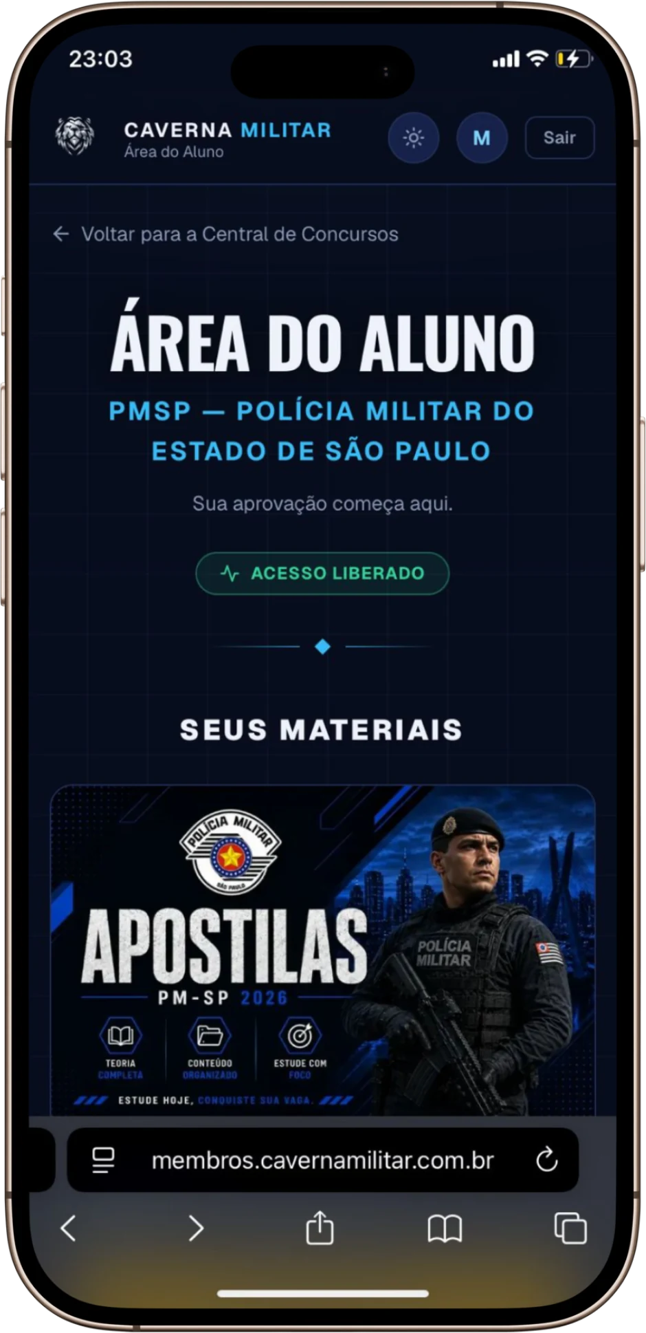 Área do aluno