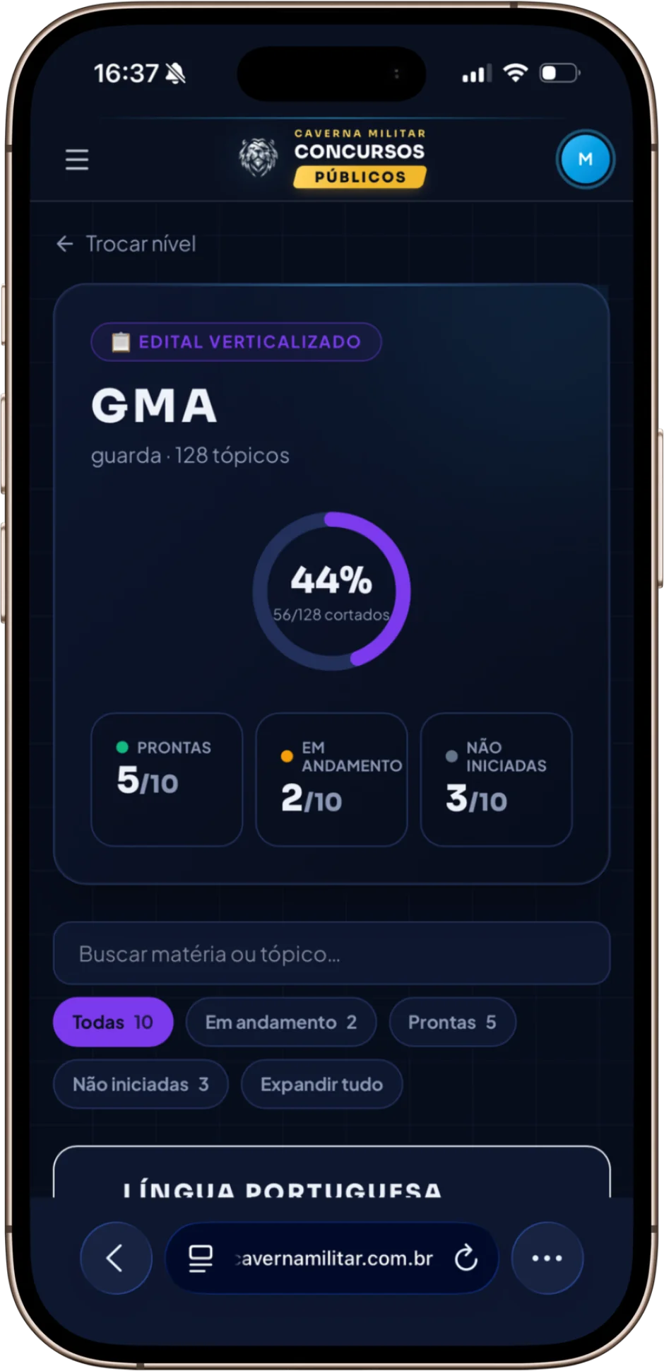 Edital verticalizado