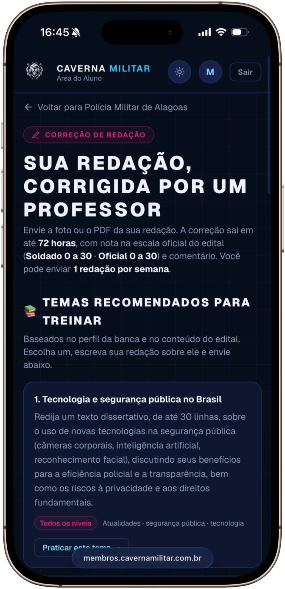 Correção de redação