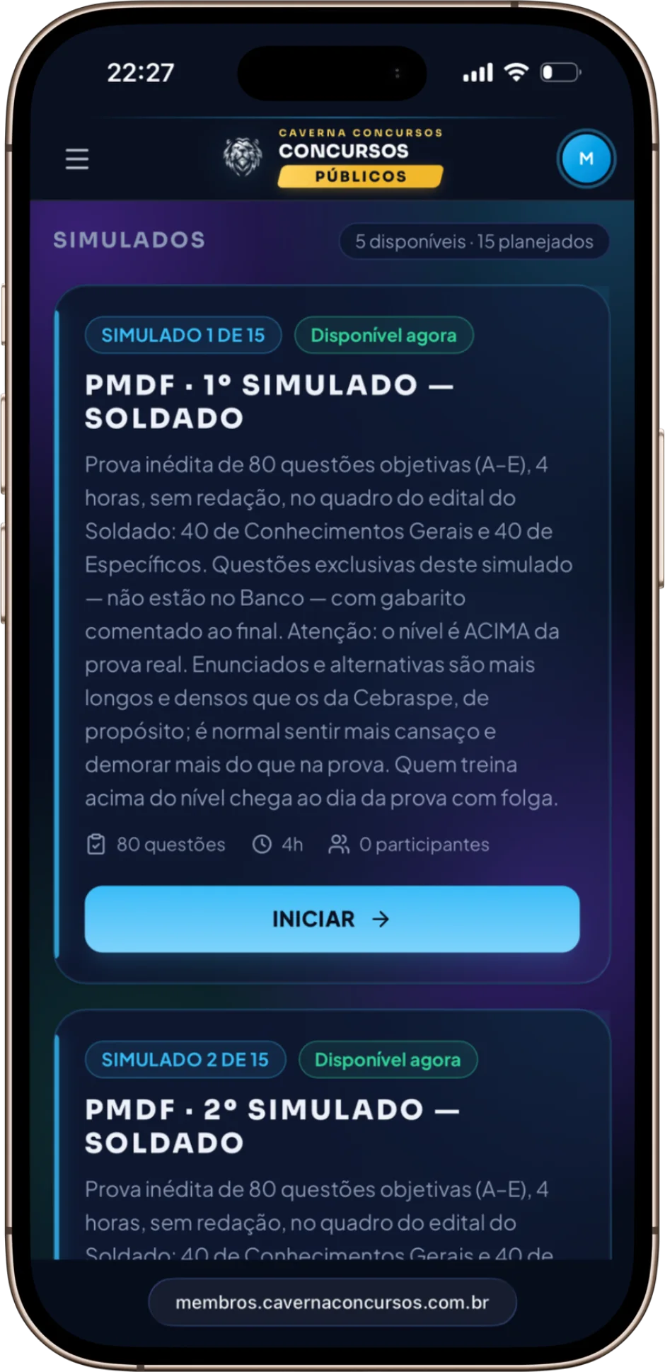 Simulados inéditos