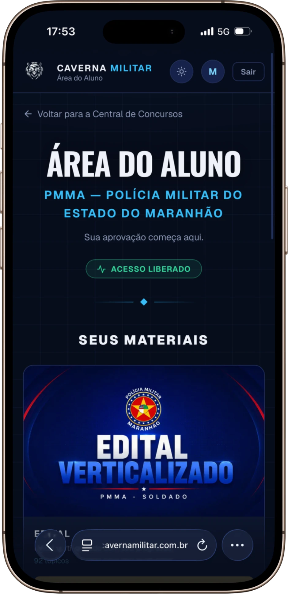 Área do aluno