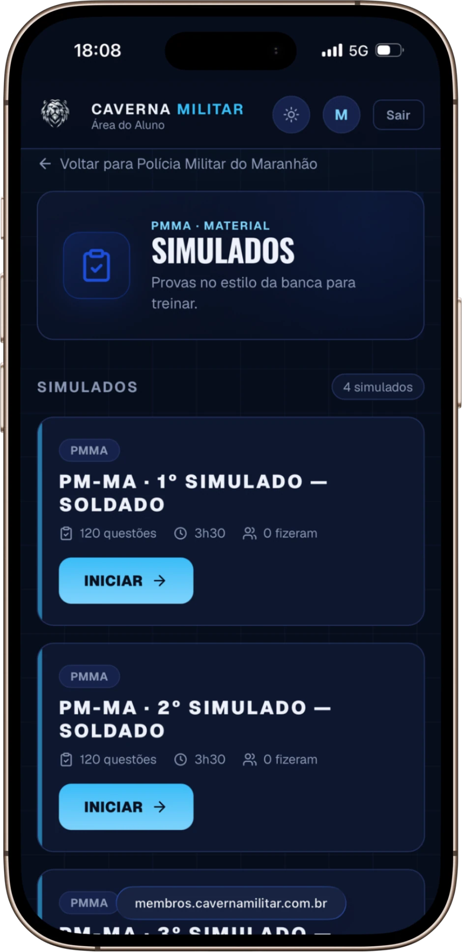 Simulados inéditos