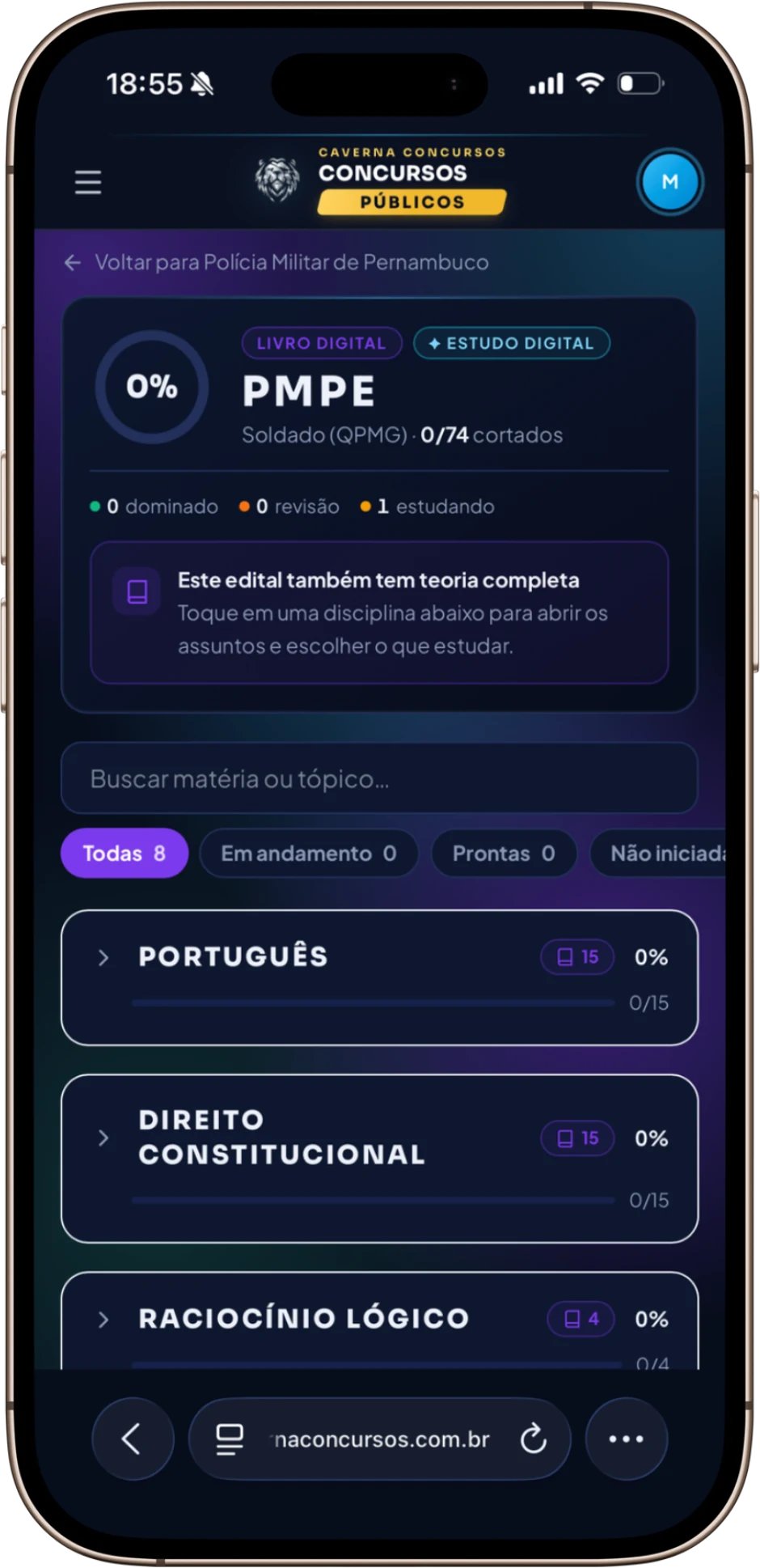Edital verticalizado + teoria completa