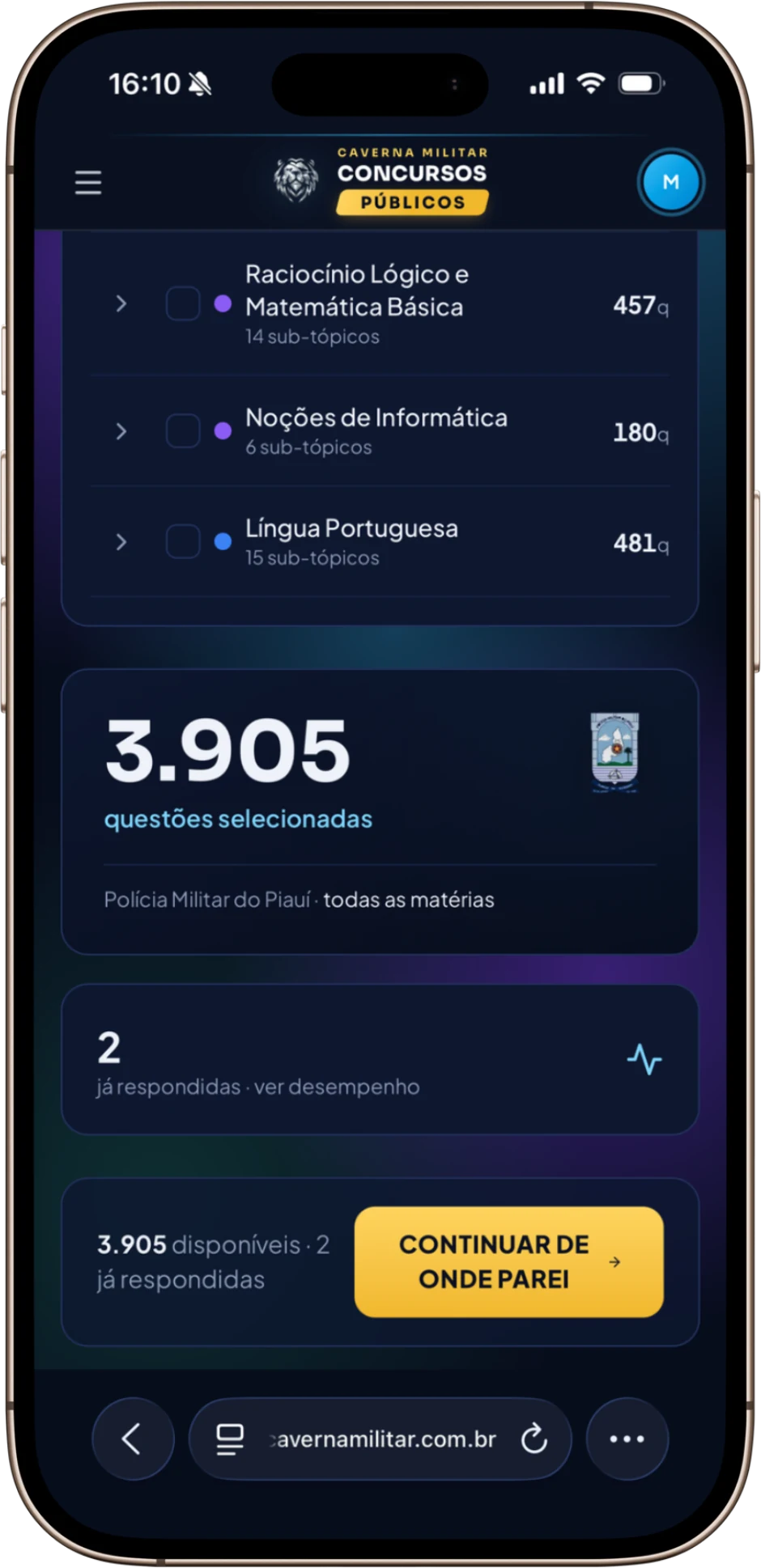 Banco de questões