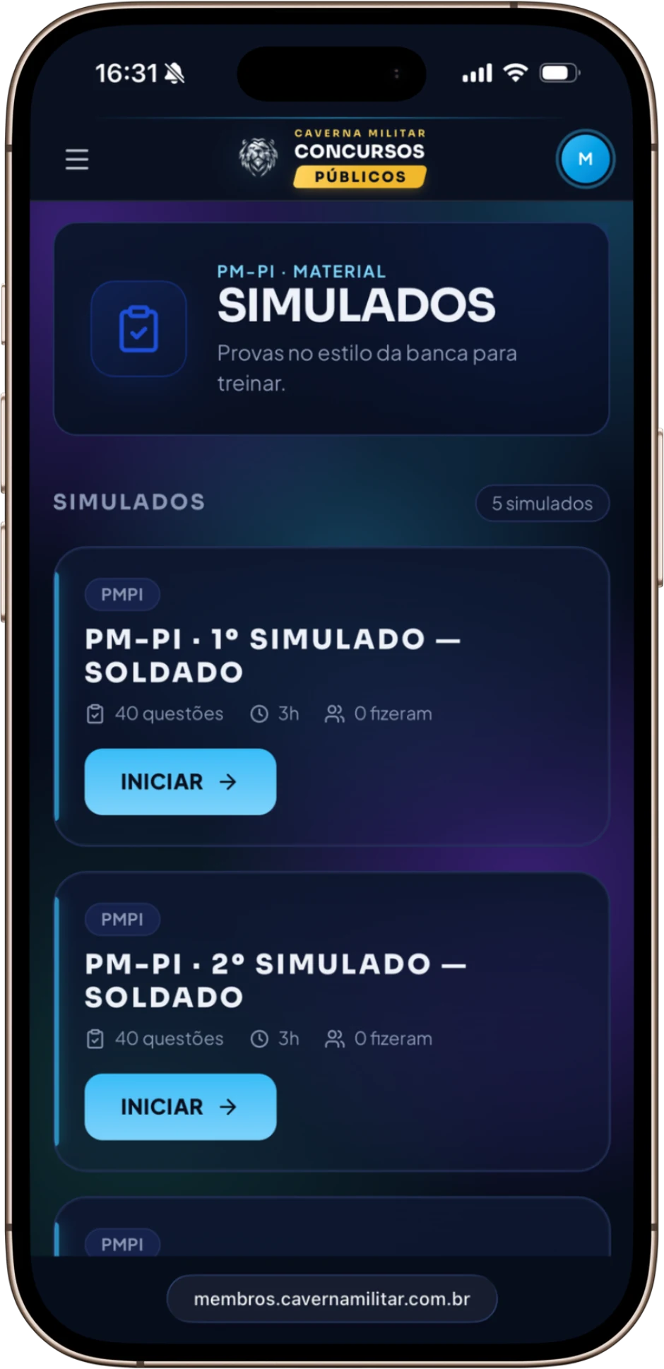 Simulados inéditos