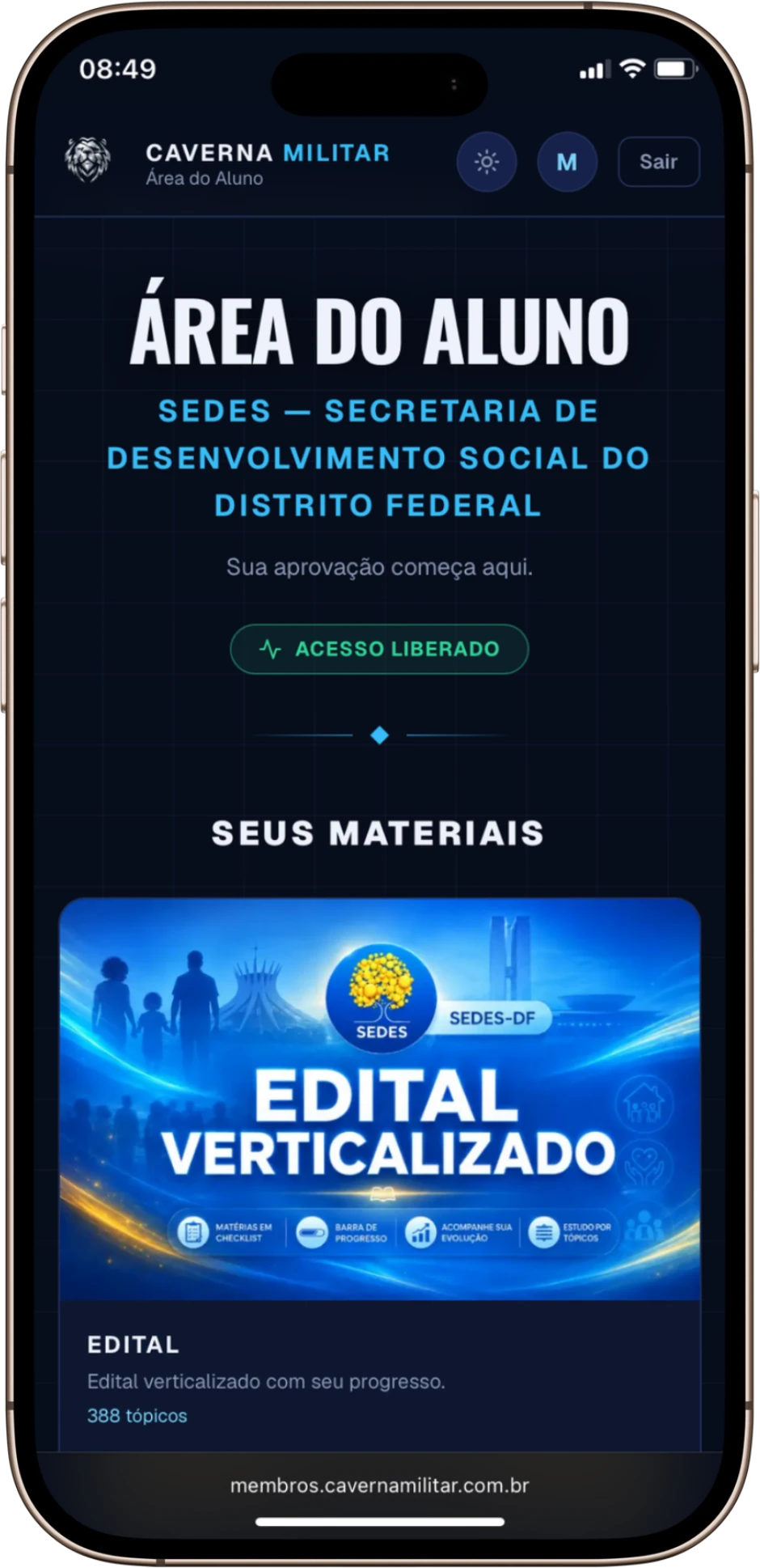 Área do aluno