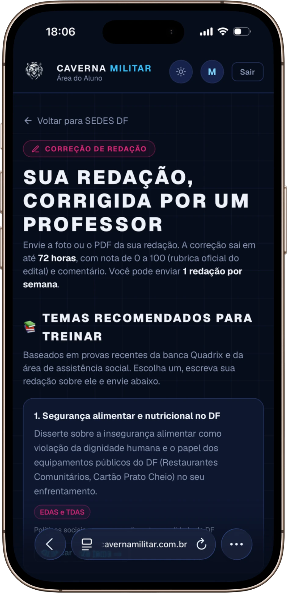 Correção de redação