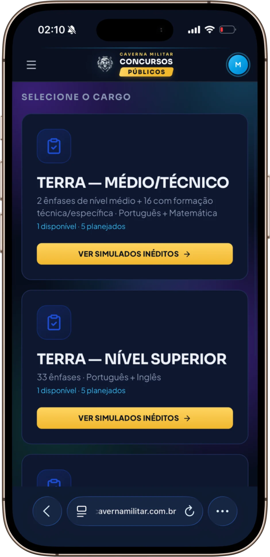 Simulados inéditos